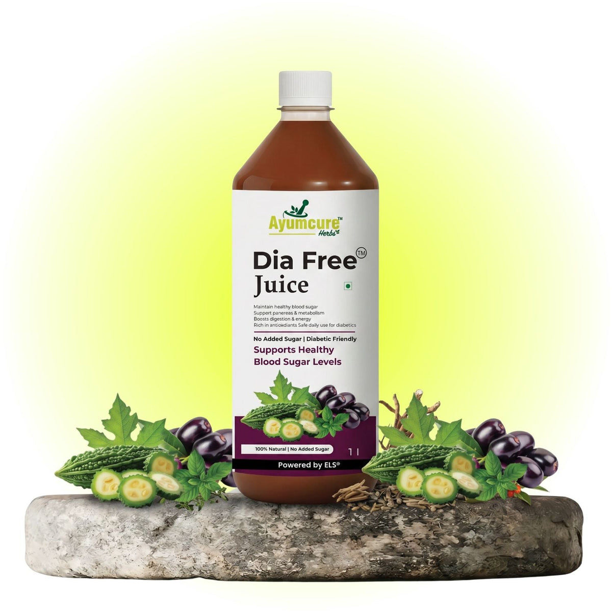 Dia Free Ayurvedic Juice | Amla, Karela, Jamun & Tulsi | Men & Women