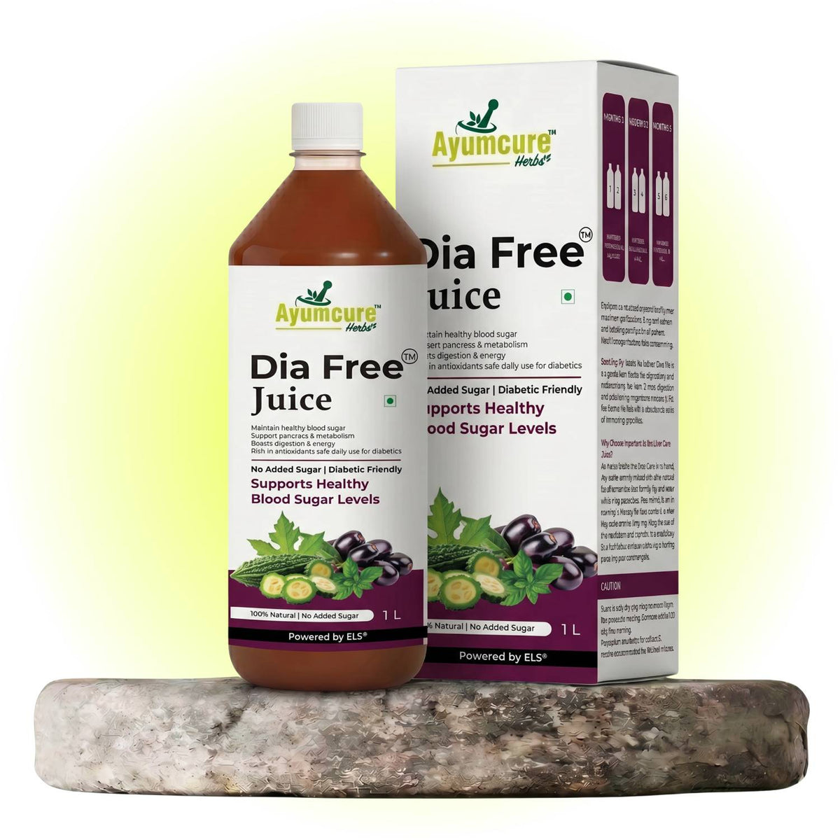Dia Free Ayurvedic Juice | Amla, Karela, Jamun & Tulsi | Men & Women