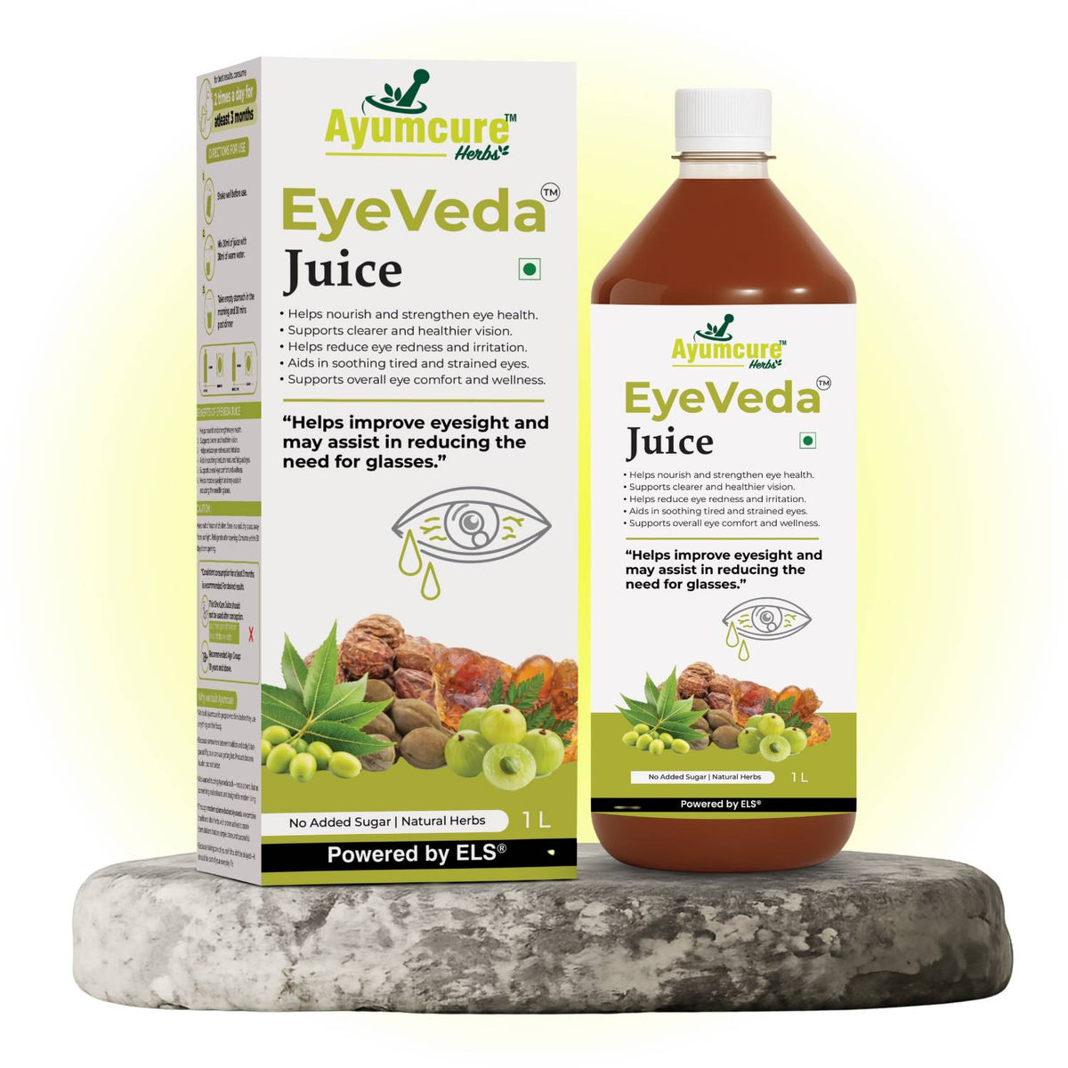 EyeVeda Ayurvedic Eye Care Juice | 11+ Herbs | Clear Vision | Men & Women