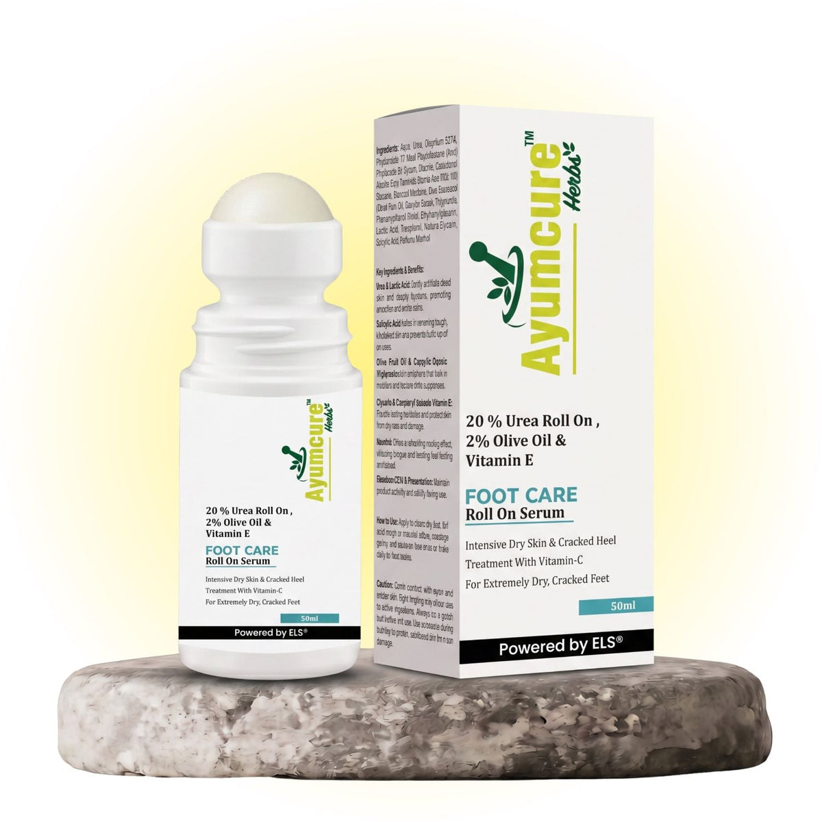 20% Urea Foot Care Roll-On Serum | Cracked Heels & Dry Skin | Men & Women