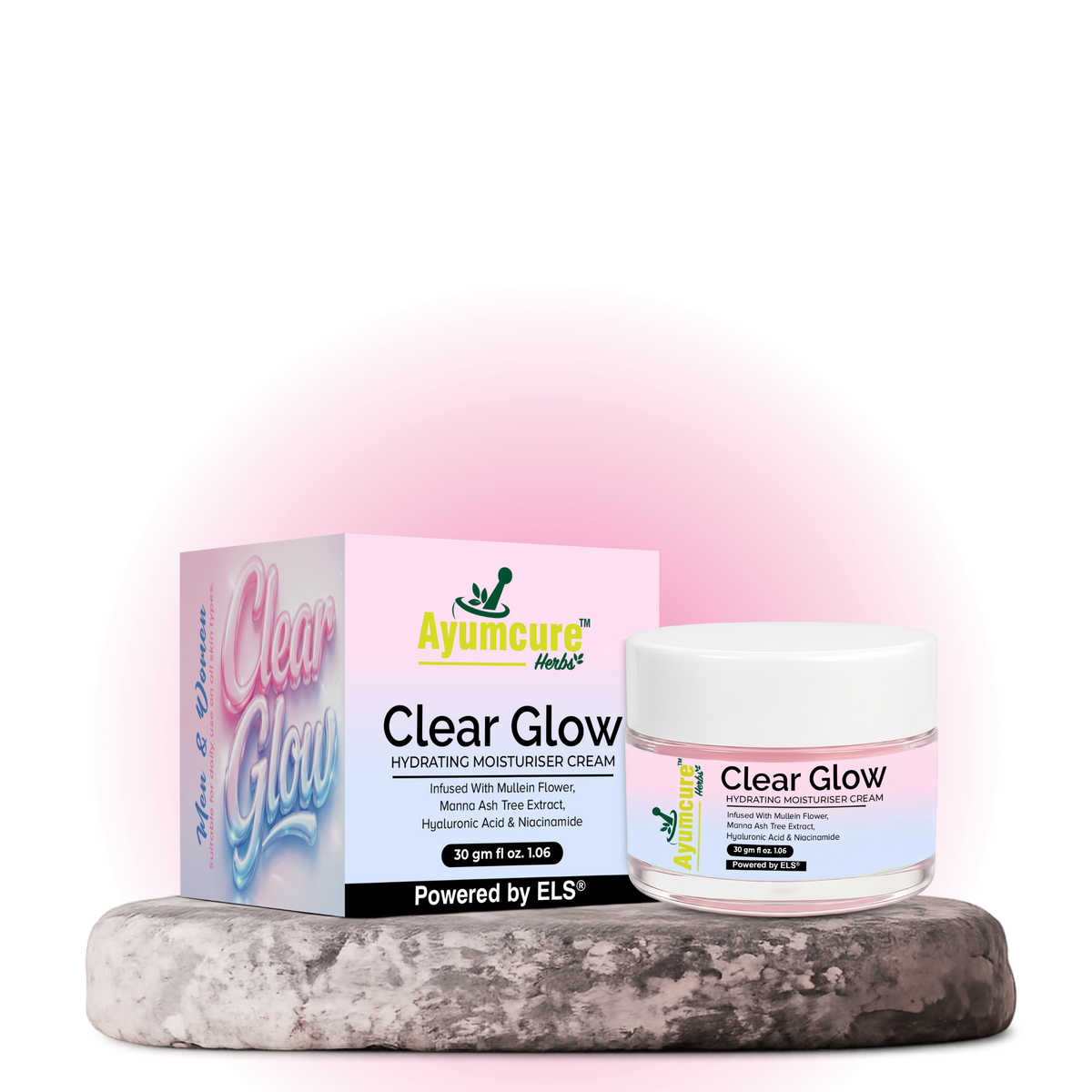 Clear Glow Korean Skin Hydrating Moisturiser Cream | Women & Men | 30 gm