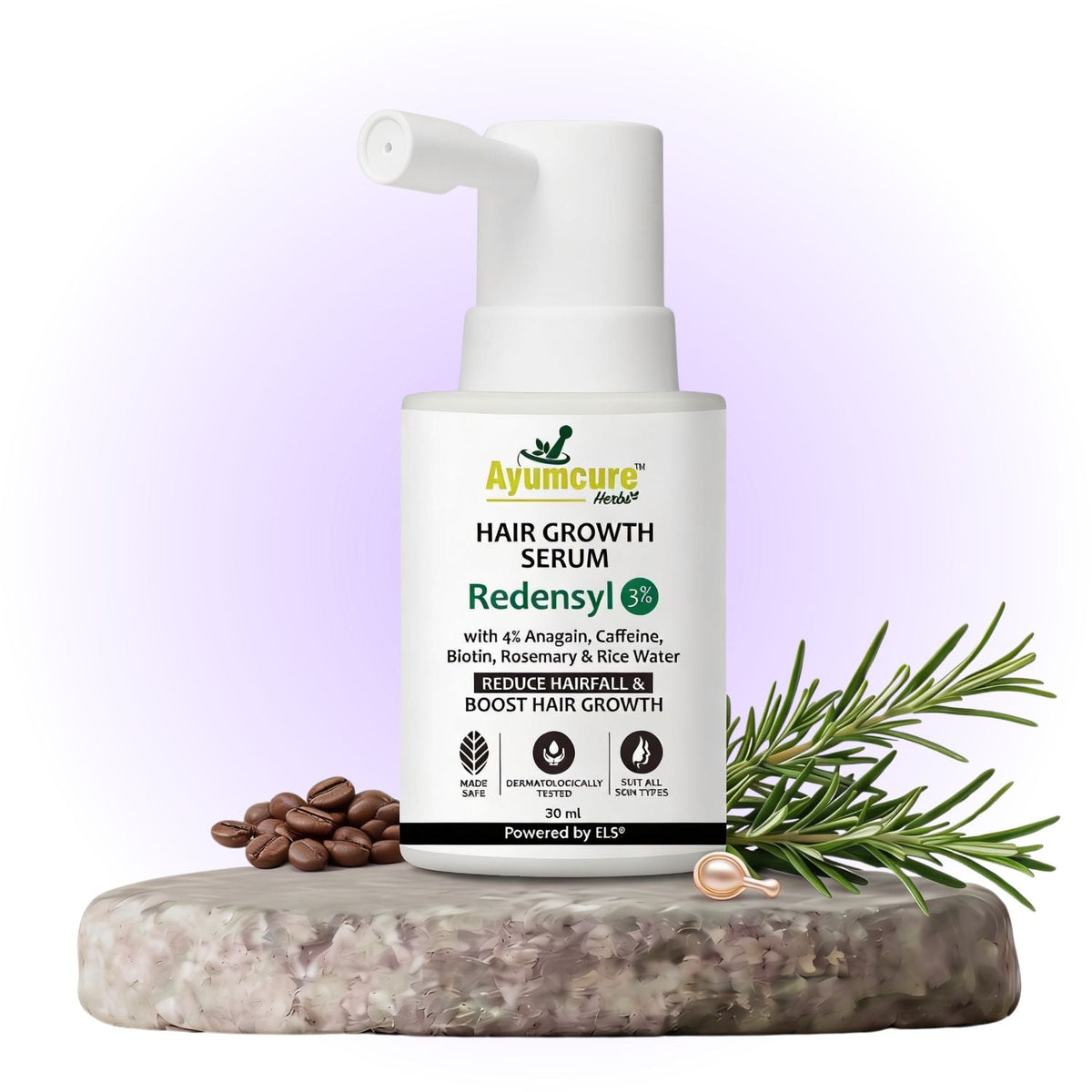 Hair Growth Serum – Biotin, Caffeine, Rice Water & Rosemary | Men & Women