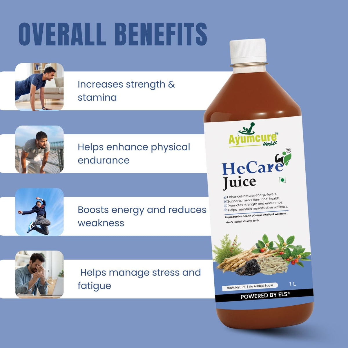 HeCare Ayurvedic Men's Vitality & Fertility Support Juice | Only For Men