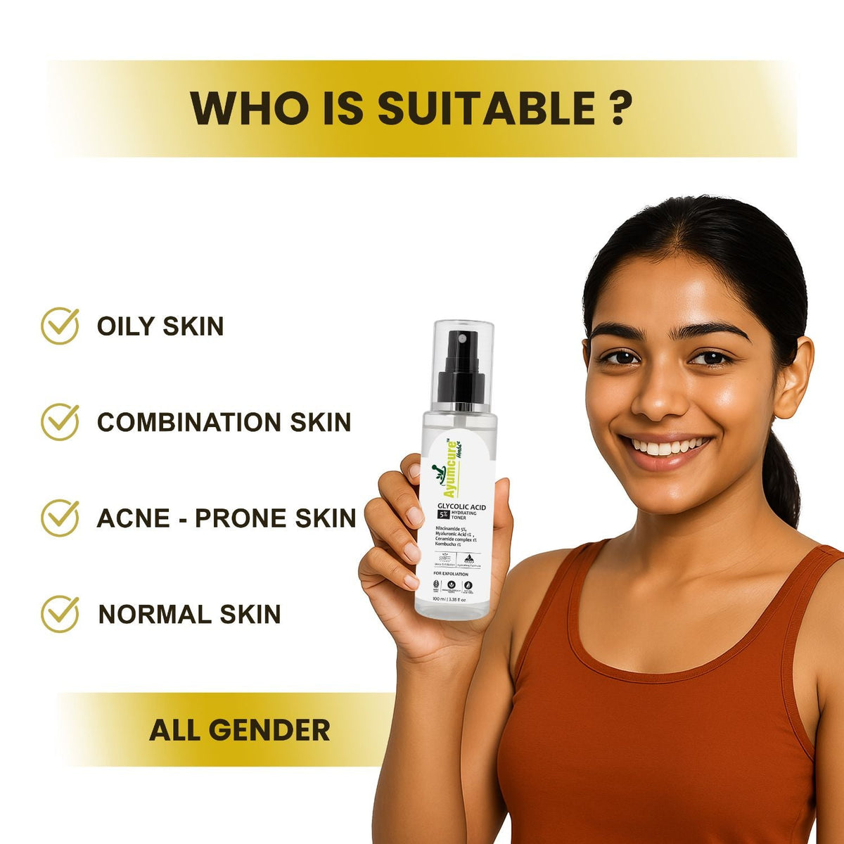 Glycolic Acid 5% Toner | 5% Niacinamide + 1% Hyaluronic Acid | All Skin Types