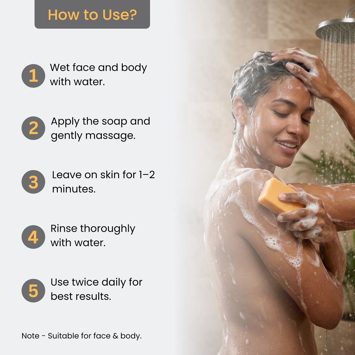 Kojic Acid & Turmeric Soap | Niacinamide, Vit C & Shea Butter | Face & Body