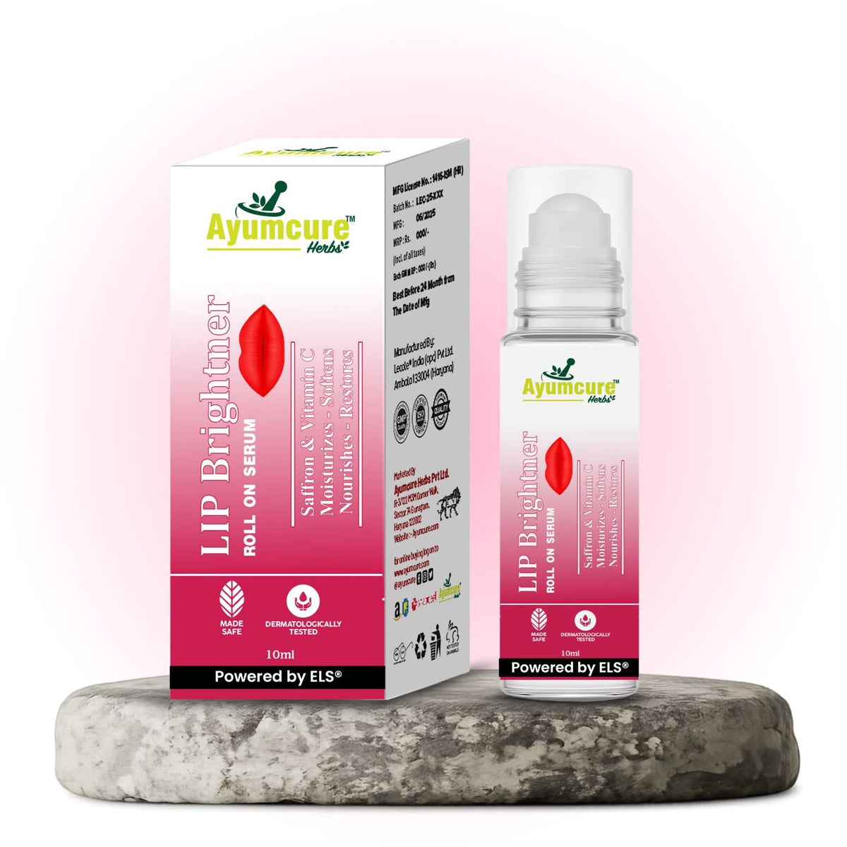 Lip Brightener Roll-On Serum | Moisturizes & Restores Natural Lip Color | Unisex
