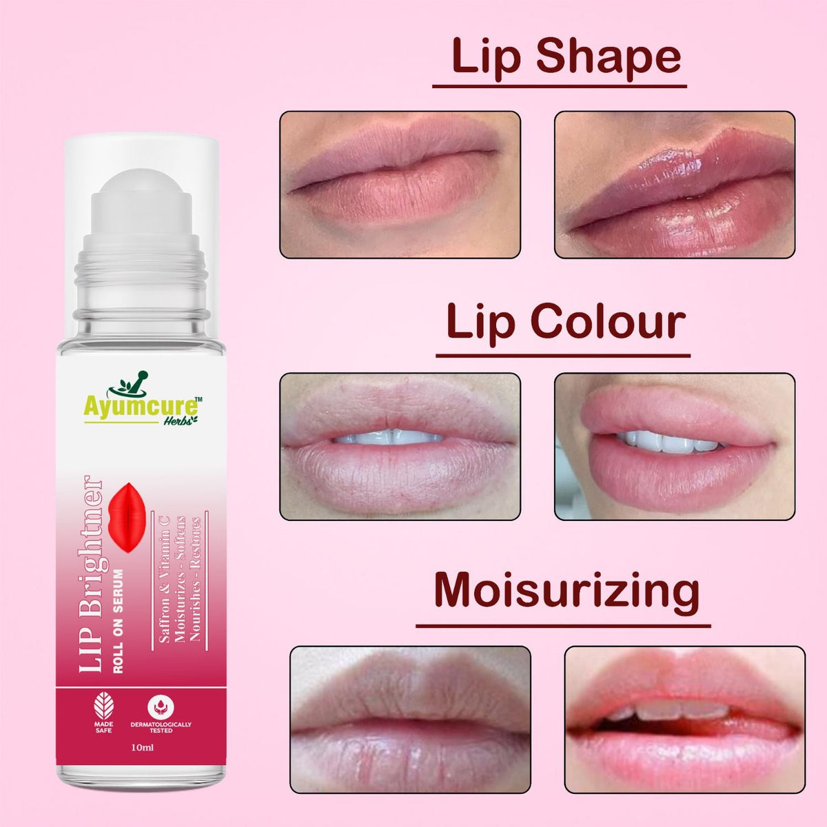 Lip Brightener Roll-On Serum | Moisturizes & Restores Natural Lip Color | Unisex