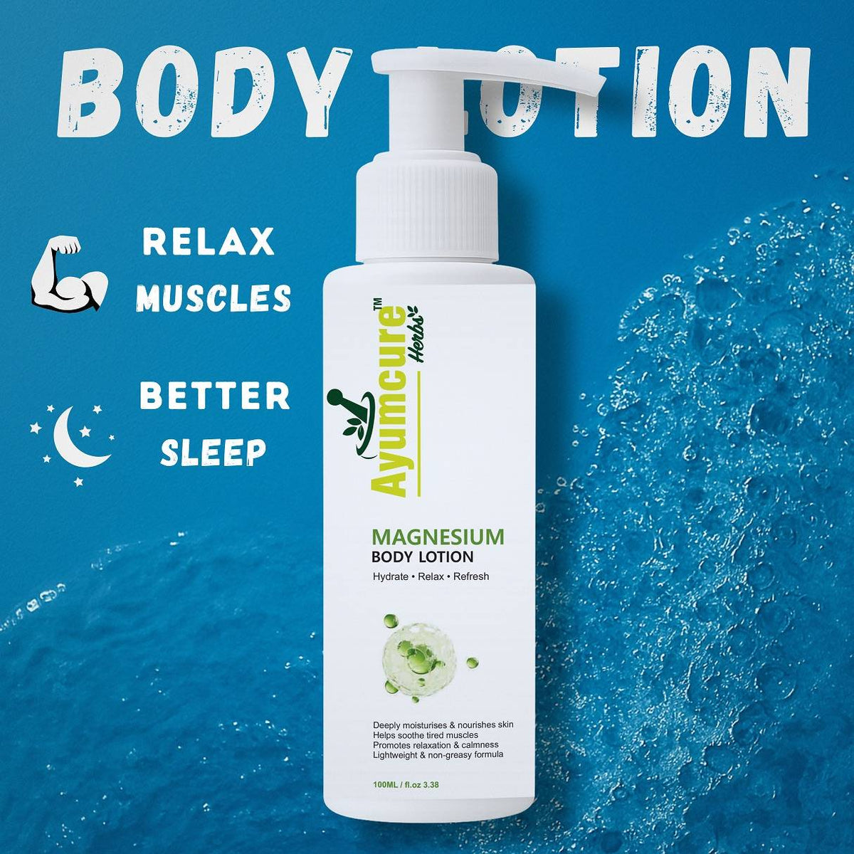 Magnesium Body Lotion | Relieves Muscle Stiffness & Promotes Relaxation | All Ages