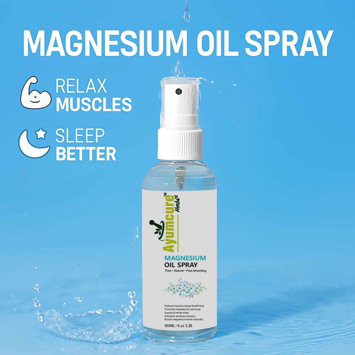 Magnesium Oil Spray | Promotes Relaxation & Better Sleep | Men & Women