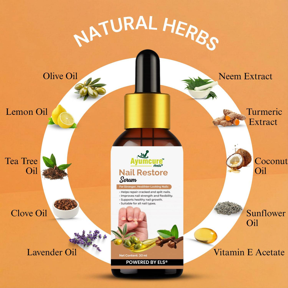 Nail Restore Serum | Repairs Weak, Brittle & Cracked Nails | Men & Women