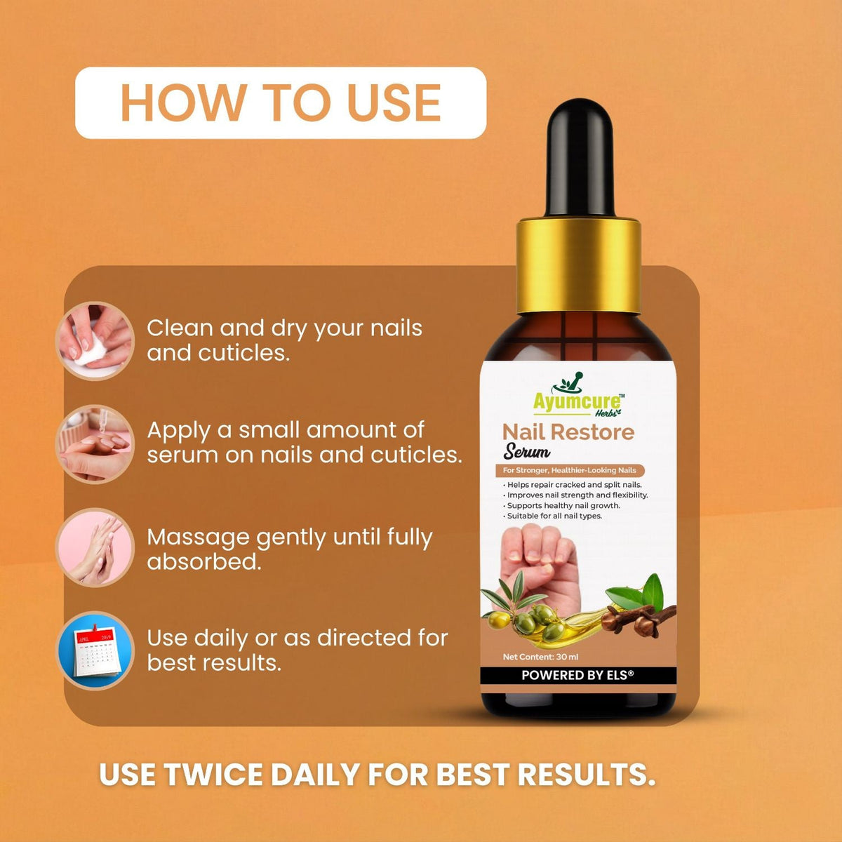 Nail Restore Serum | Repairs Weak, Brittle & Cracked Nails | Men & Women