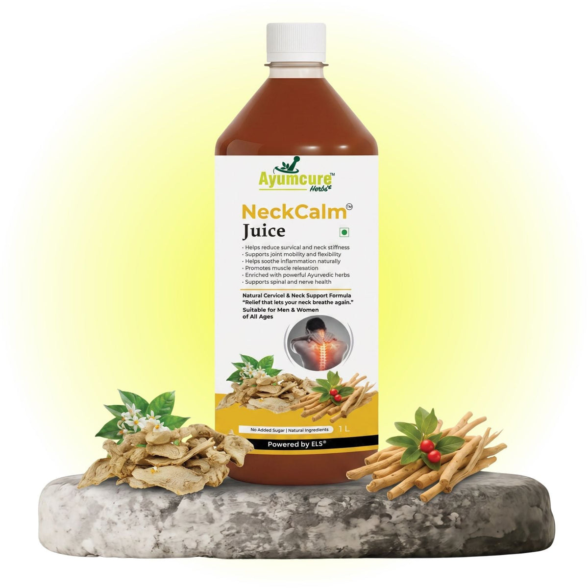 NeckCalm Ayurvedic Cervical Pain & Neck Stiffness Relief Juice | Men & Women
