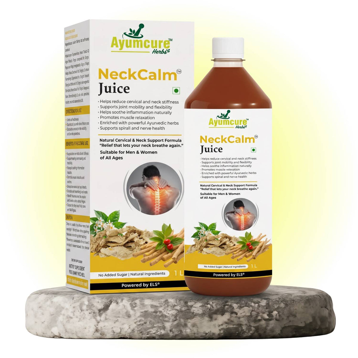 NeckCalm Ayurvedic Cervical Pain & Neck Stiffness Relief Juice | Men & Women