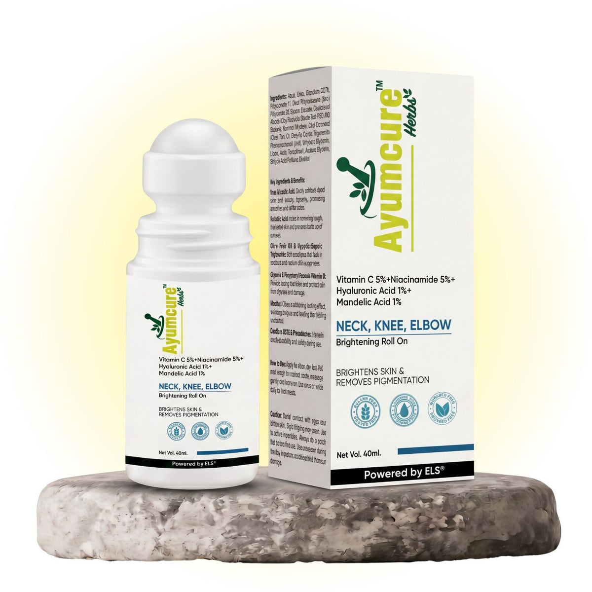 5% Niacinamide Roll-On – Fades Dark Spots on Neck, Knee & Elbow | All Skin Types