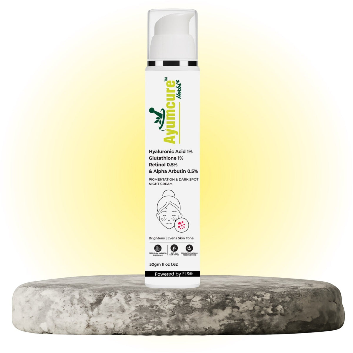 Night Cream – 1% Retinol, Alpha Arbutin & Glutathione for Pigmentation Repair | Unisex