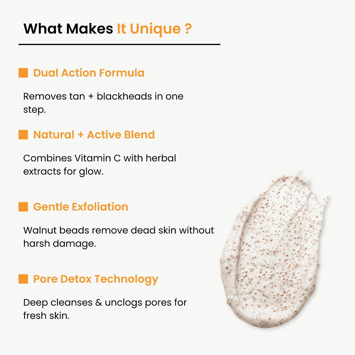 Orange Vitamin C Brightening Face Scrub | Tan Removal & Dead Skin | All Skin Types