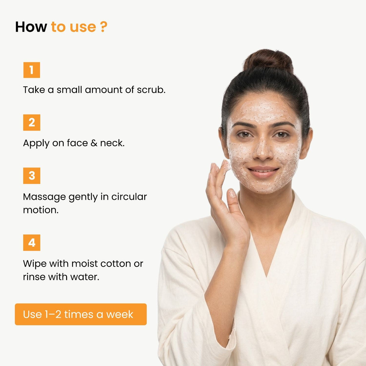 Orange Vitamin C Brightening Face Scrub | Tan Removal & Dead Skin | All Skin Types