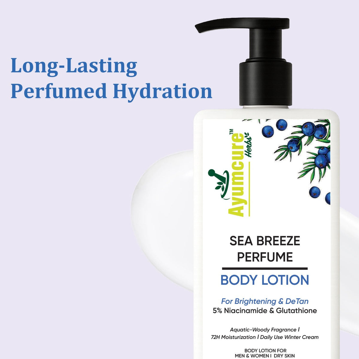 Sea Breeze Perfume Body Lotion | 5% Niacinamide & Glutathione | 72H Moisture | Unisex