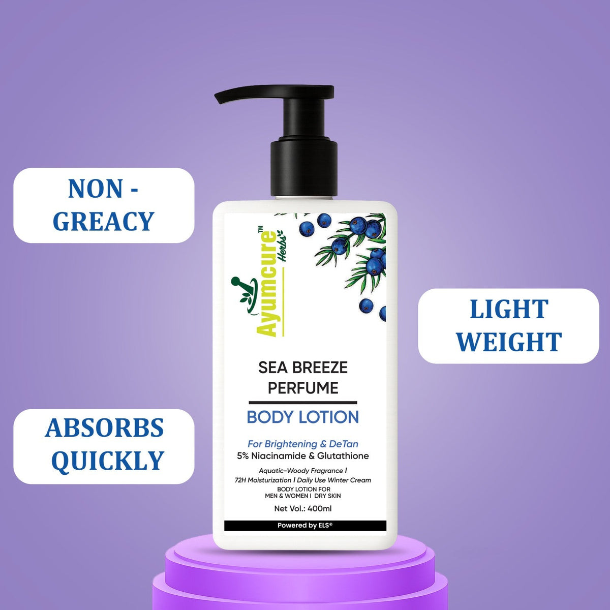 Sea Breeze Perfume Body Lotion | 5% Niacinamide & Glutathione | 72H Moisture | Unisex