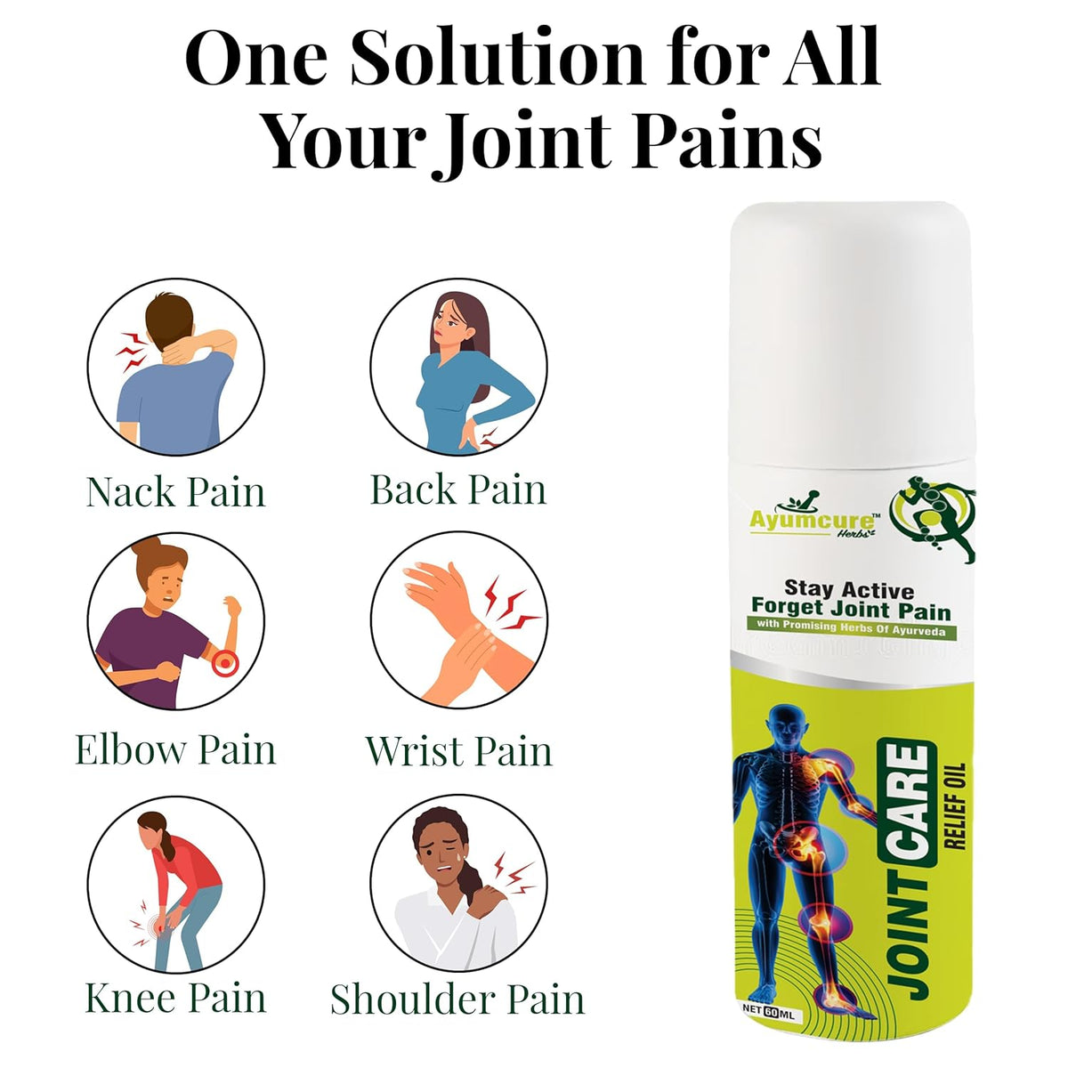 Joint Pain Relief Oil | Knee, Back & Shoulder | Fast-Absorbing Non-Greasy Formula
