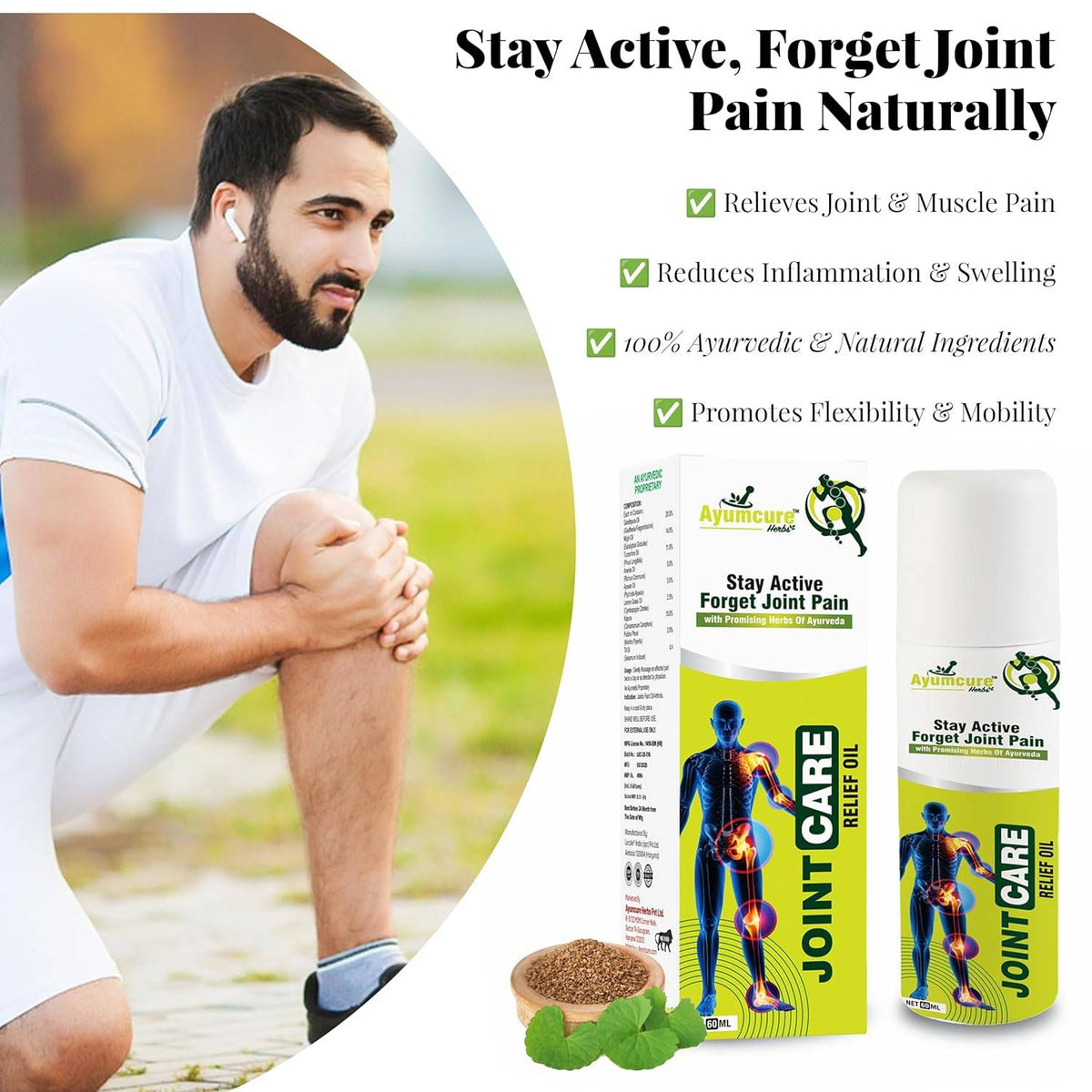 Joint Pain Relief Oil | Knee, Back & Shoulder | Fast-Absorbing Non-Greasy Formula