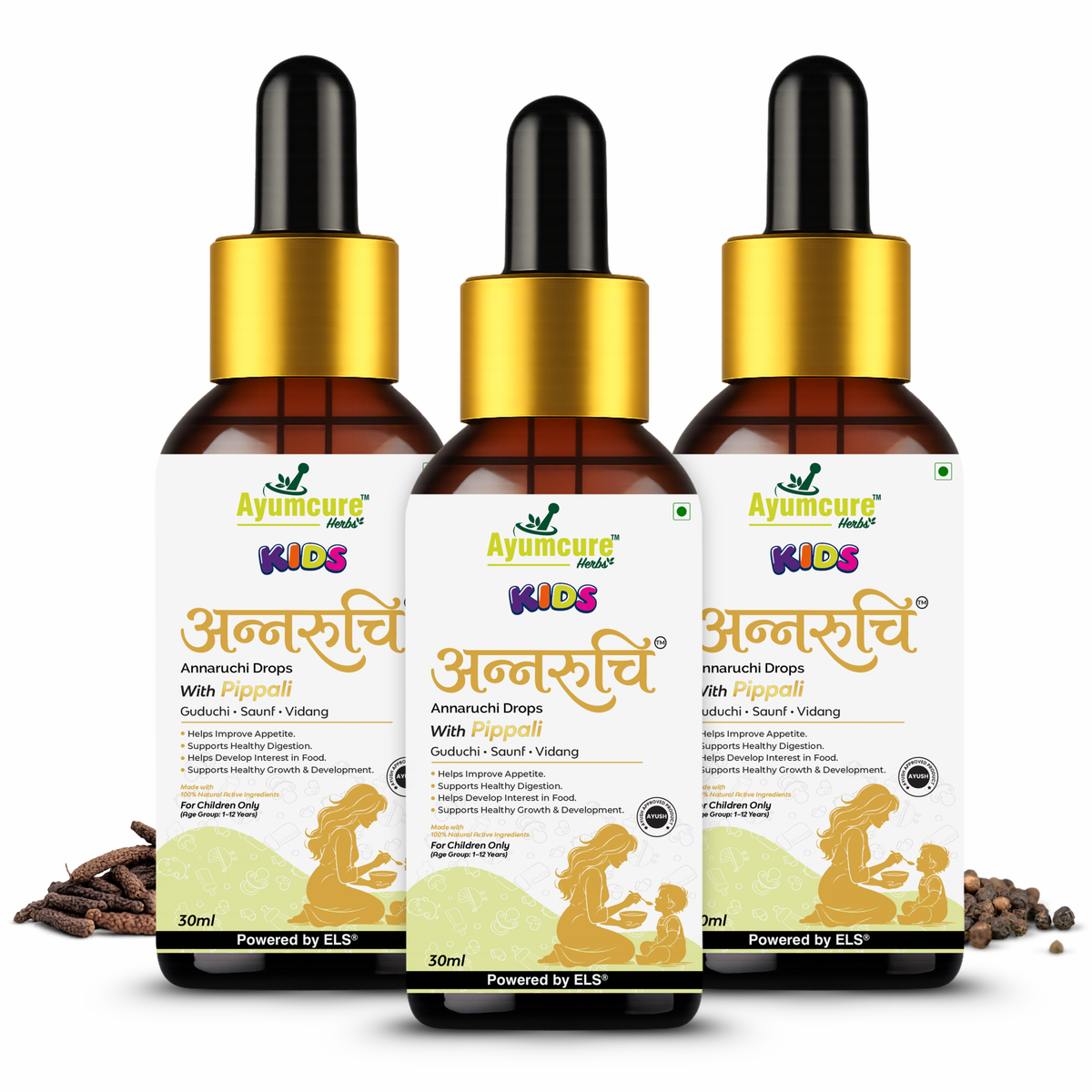 Kids Annaruchi Drops – Appetite & Digestive Support | Ayurvedic, for Children 1-12 Years
