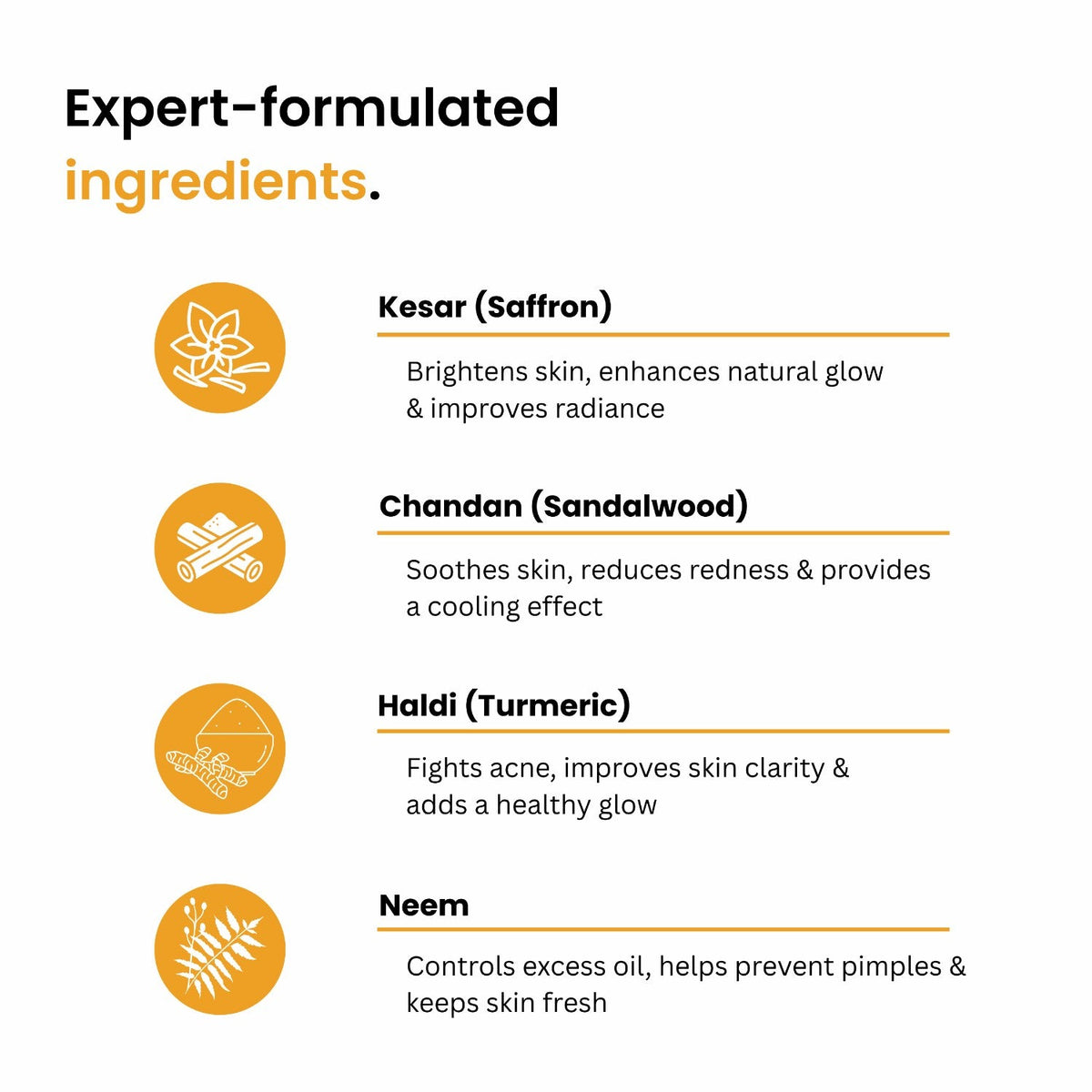 Radiance Face Pack – Kesar, Chandan & Haldi + 3% Niacinamide | Men & Women