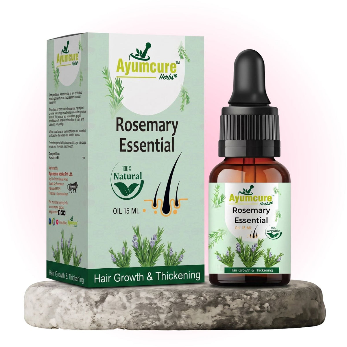 Rosemary Essential Oil | Hair Fall Control & Hair Growth | Pure & Non-Greasy | Unisex