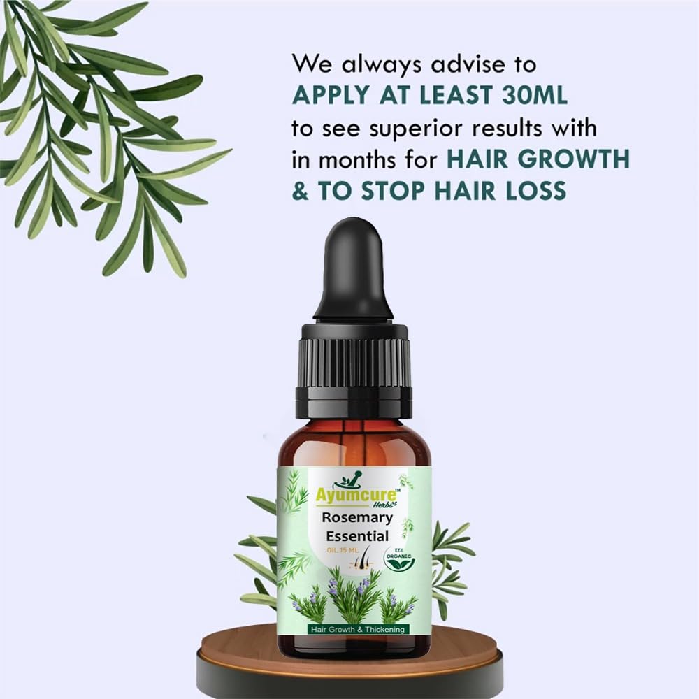 Rosemary Essential Oil | Hair Fall Control & Hair Growth | Pure & Non-Greasy | Unisex