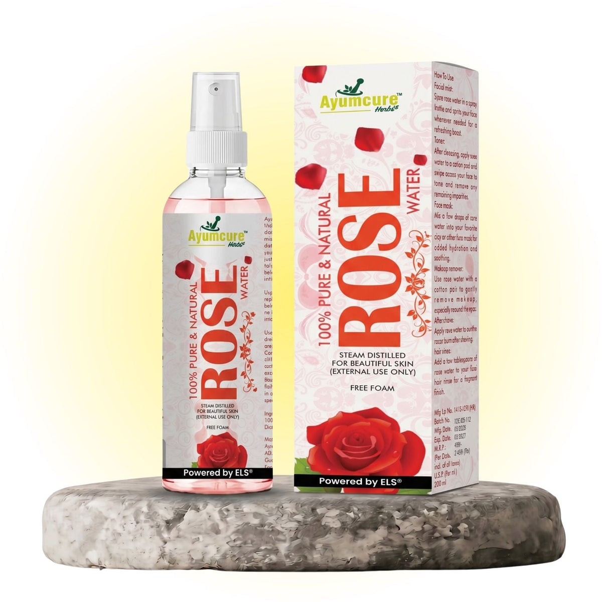 Pure Rose Water – Alcohol-Free Hydrating Face Toner | Glowing Skin | Unisex