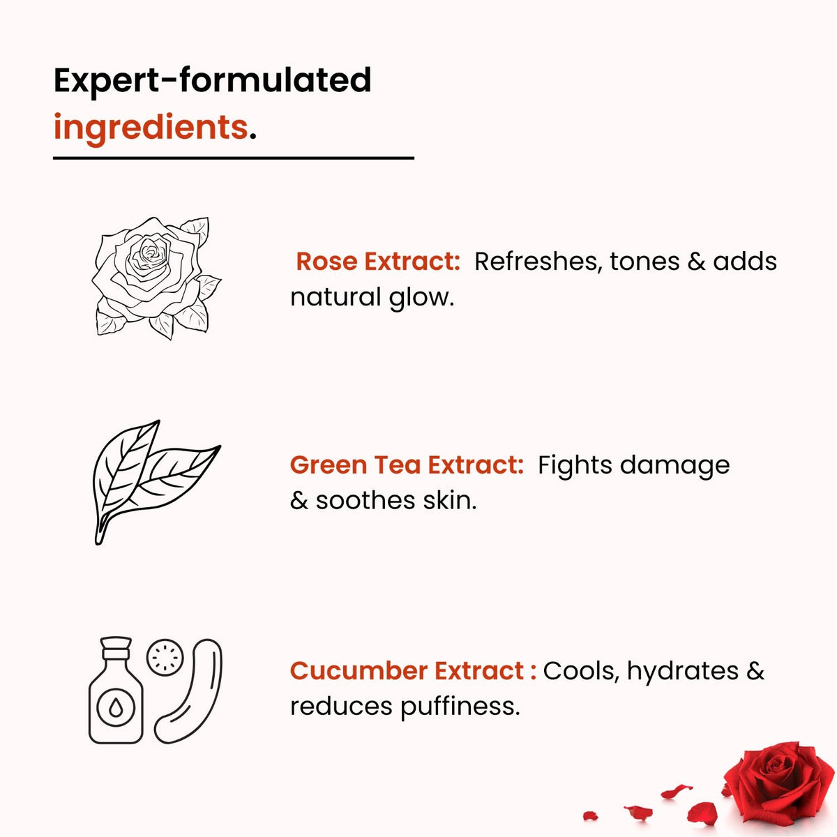 Pure Rose Water – Alcohol-Free Hydrating Face Toner | Glowing Skin | Unisex