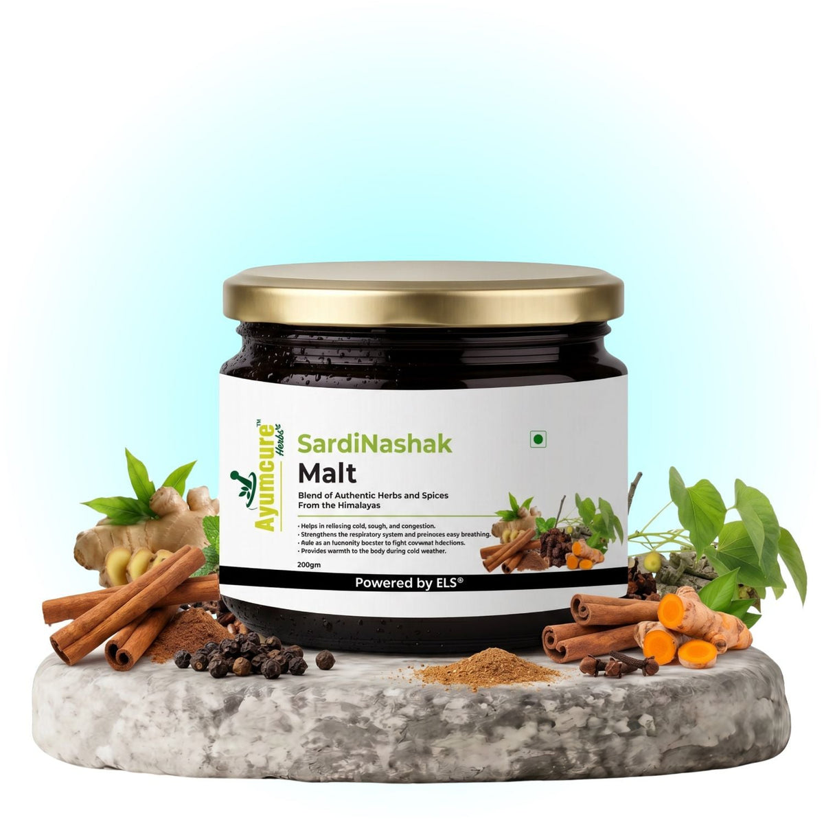 SardiNashak Malt – Cold, Cough & Congestion Relief | 25+ Ayurvedic Herbs & Spices