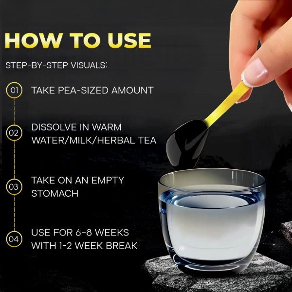 Shilajit Gold Resin – 70%+ Fulvic Acid, Pure Himalayan | 24K Gold | Lab Certified