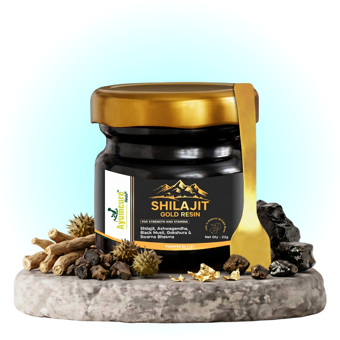 Shilajit Gold Resin - Pure Himalayan - 70%+ Fulvic Acid - 24K Gold - Lab Certified