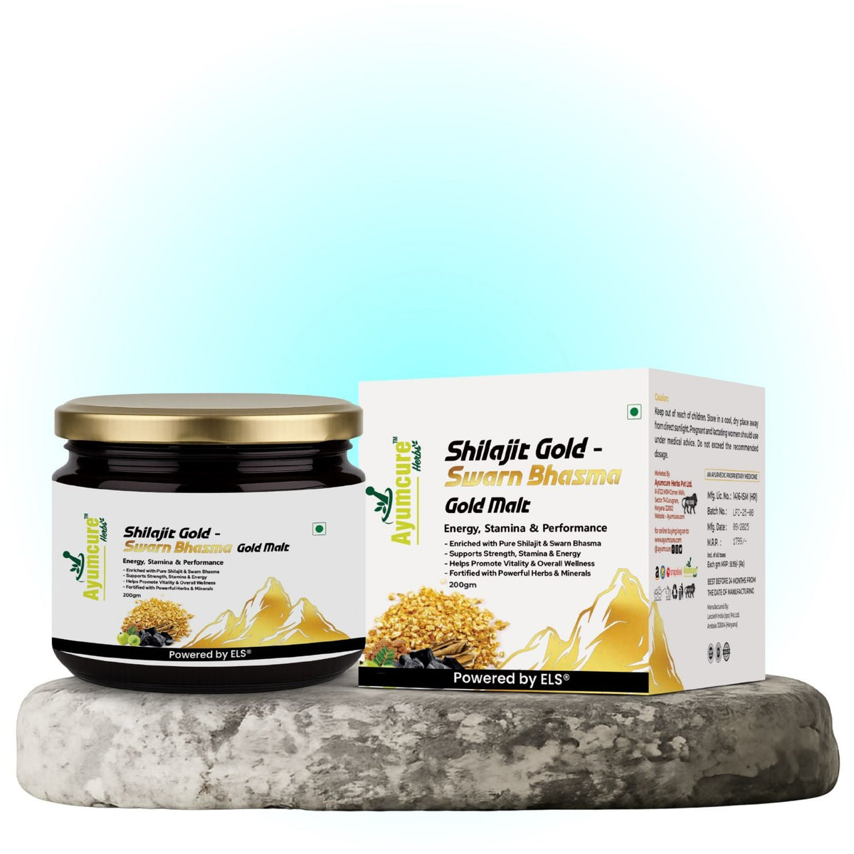 Shilajit Gold Malt – Shilajit, Ashwagandha & Safed Musli + 25 Herbs | Men & Women