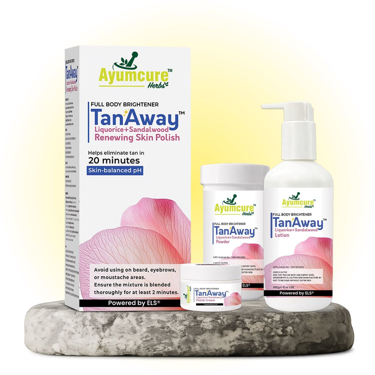TanAway Full Body Brightening Skin Polish | Liquorice & Turmeric | Men & Women