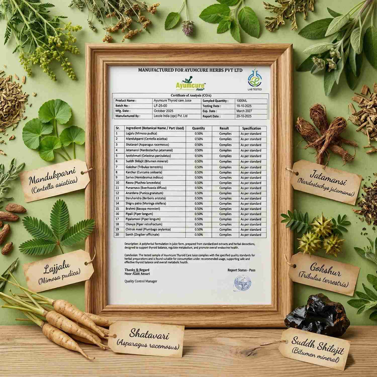 Thyroid Care Ayurvedic Juice | Ashwagandha, Guggul & Licorice | No Sugar | Unisex