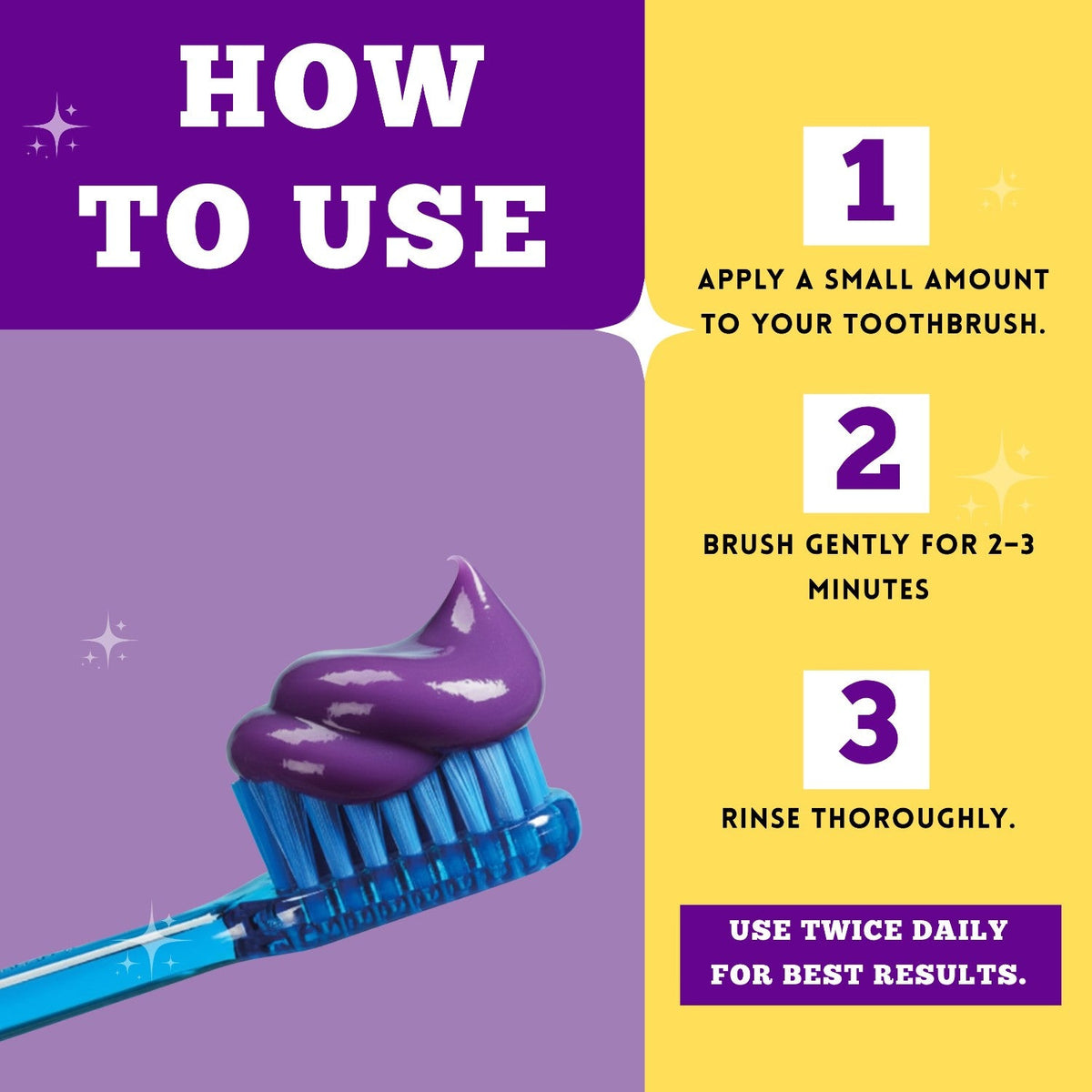 Active Purple Glow Whitening Toothpaste | Fluoride-Free, SLS-Free | Ayurvedic