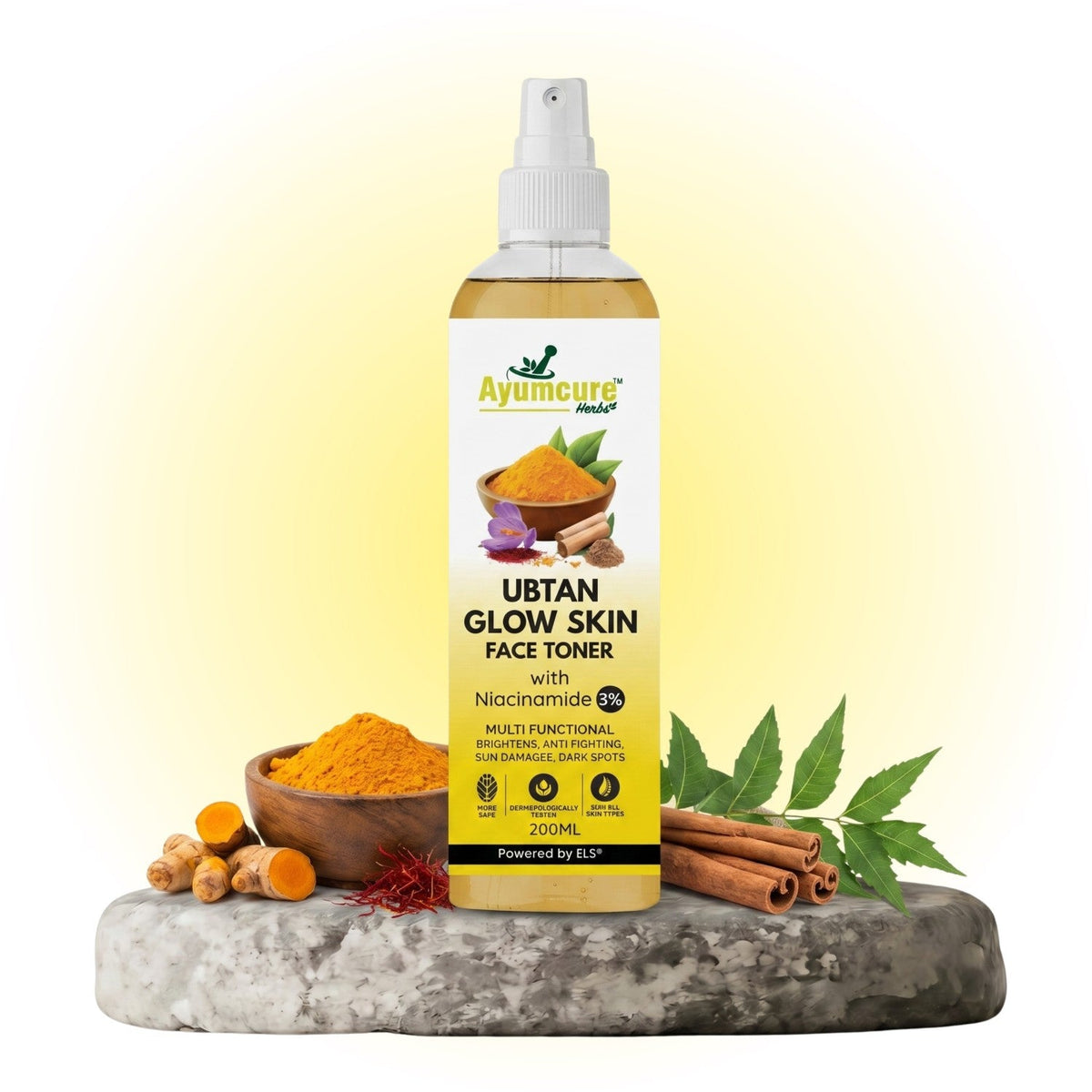Ubtan Glow Toner – 3% Niacinamide, Saffron & Chandan | Brightening | All Skin Types