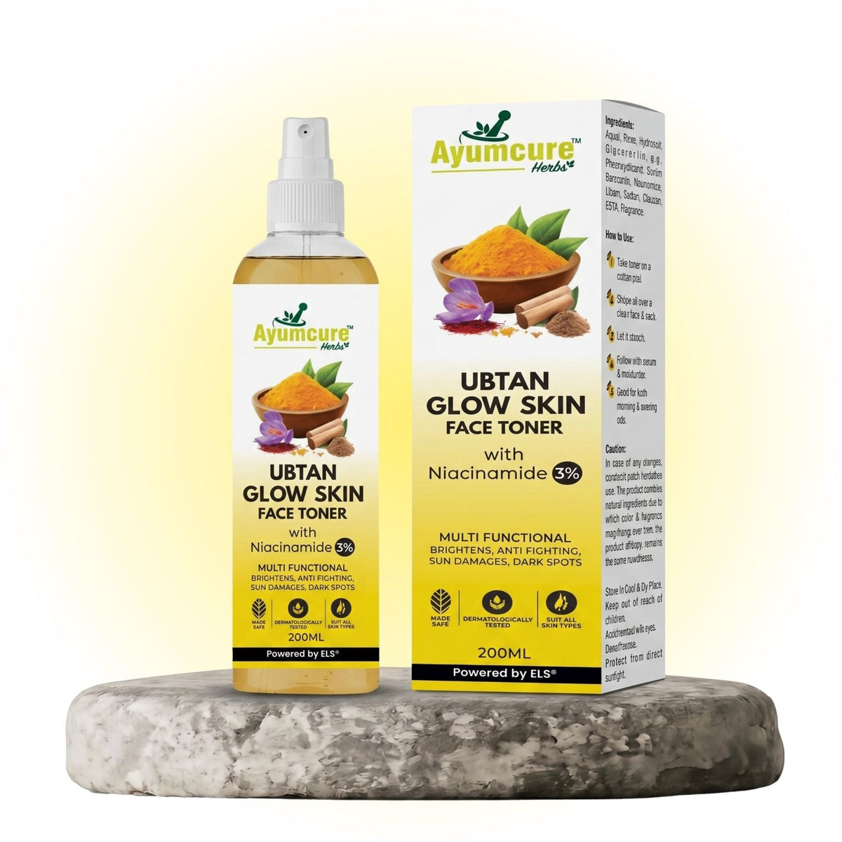 Ubtan Glow Toner – 3% Niacinamide, Saffron & Chandan | Brightening | All Skin Types