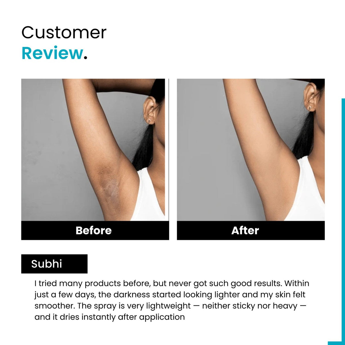 Underarm Brightening Spray – Niacinamide & Glycolic Acid | Fades Dark Spots | Unisex