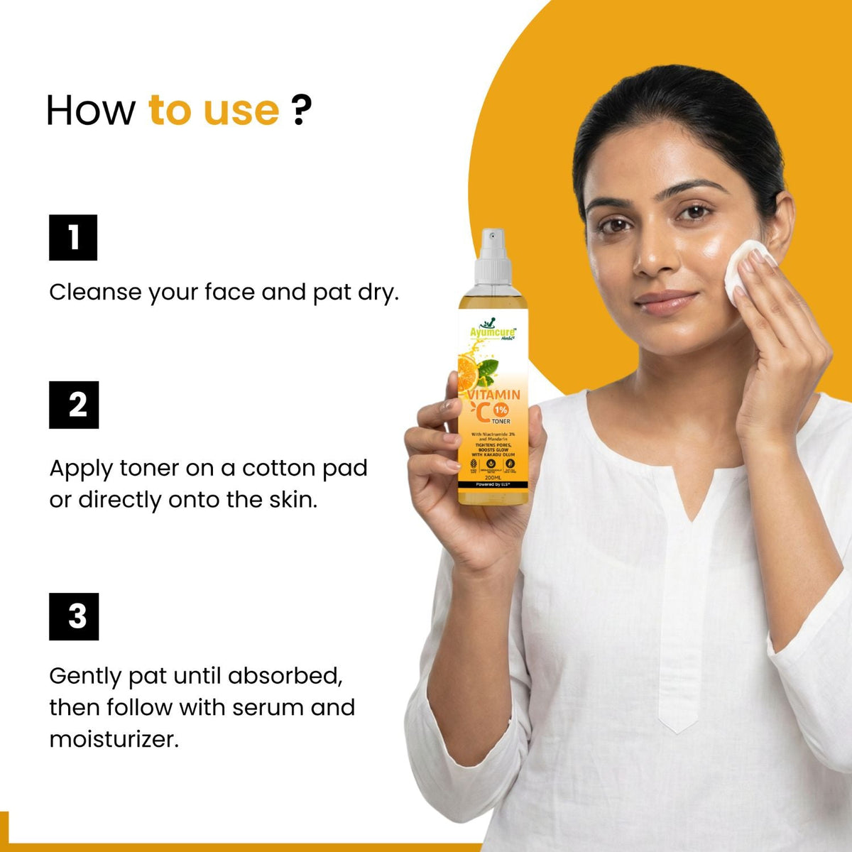 Vitamin C 1% + 3% Niacinamide Toner | Kakadu Plum | Pore-Tightening | All Skin Types
