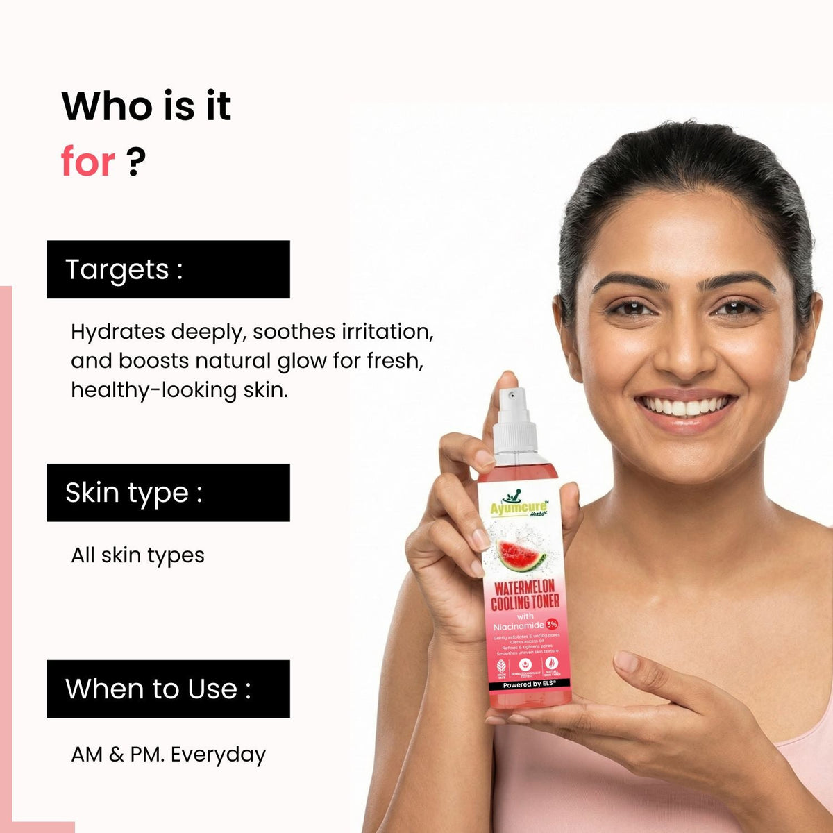 Watermelon Cooling Toner – 3% Niacinamide | Unclogs Pores & Refines Texture | Unisex