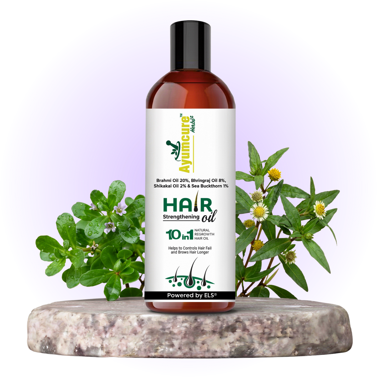 Hair Oil, 1% Sea Buckthorn, 20% Brahmi, 8% Bhringraj, 2% Shikakai, Men & Women