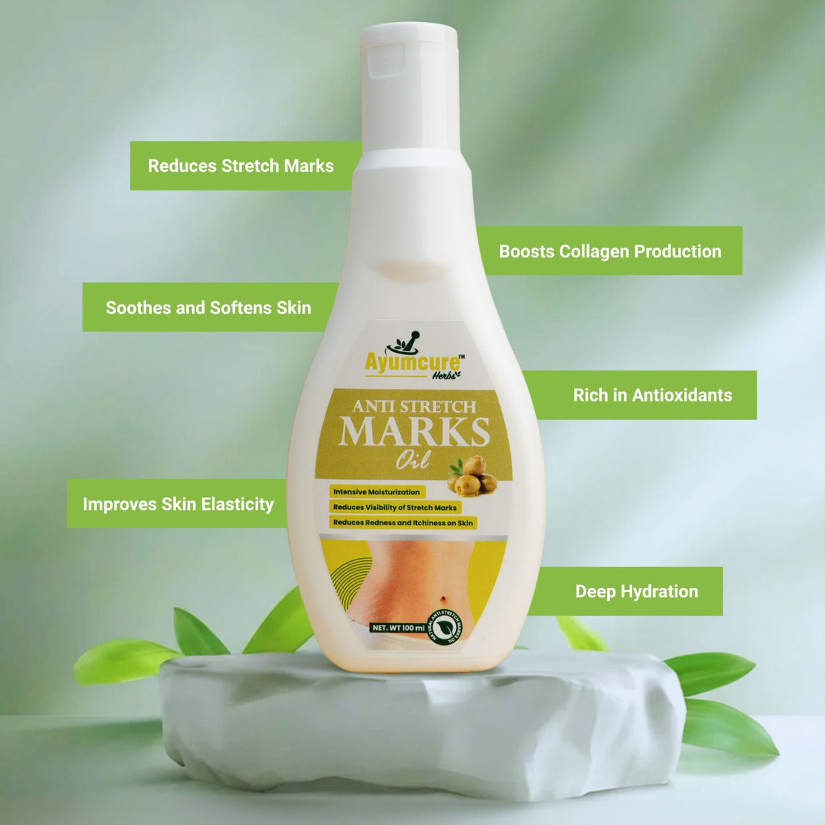 Stretch Mark Solution Oil | Scar Removal & Skin Elasticity | For Women